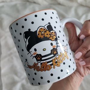 Halloween NEW Hello Kitty Halloween Polkadot Mug Orange Glitter 20oz